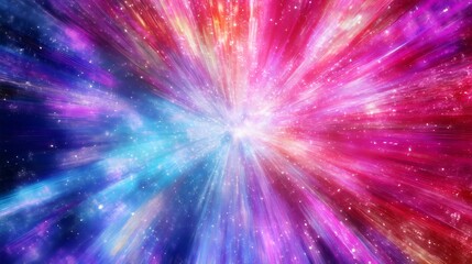 Fototapeta premium Colorful Nebula with Galactic Energy