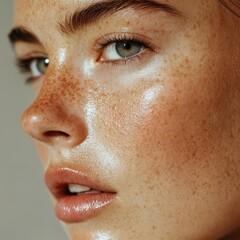 Naklejka premium Close-up of flawless and radiant skin.