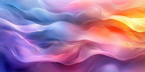 Obraz premium Soft, flowing abstract waves in pastel colors.