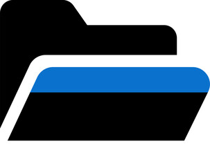 Fototapeta premium Folder Shape Of Estonia Flag