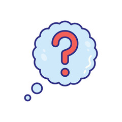 Thinking Chat vector icons stock illustration