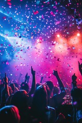 New Year's Eve Celebration with DJ in Nightclub Atmosphere