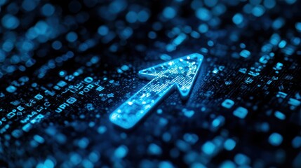 Conceptual image of a blinking cursor on a computer screen, symbolizing the pause in creativity