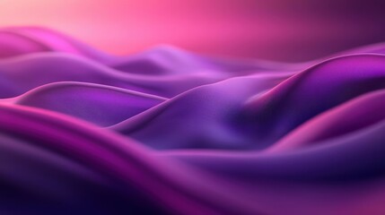 Fototapeta premium Abstract waves of vibrant purple and pink fabric create a flowing, dreamy texture.