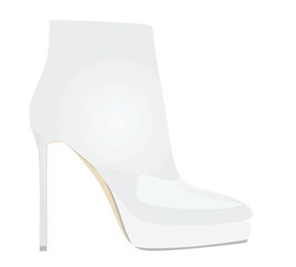 White women boots. vector illustration
