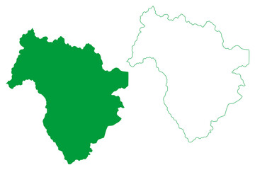 Atilio Vivacqua municipality (Espírito Santo state, Municipalities of Brazil, Federative Republic of Brazil) map vector illustration, scribble sketch Atílio Vivacqua map