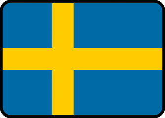 SWEDEN Flag Rounded Rectangle Icon