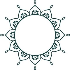 Beautiful flower art and mandala vector design