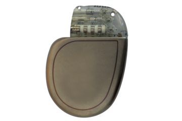 dual chamber implantable cardioverter defibrillator (ICD) isolated, transparent background, png	