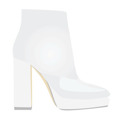 White women boots. vector illustration