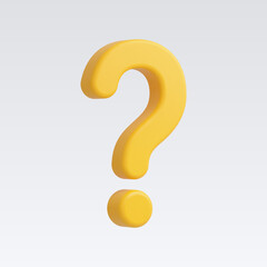 3d Realistic Question mark vector Illustration