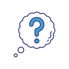 Thinking Chat vector icons stock illustration