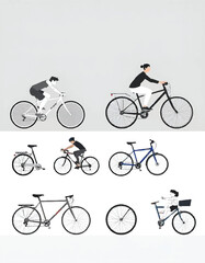 Fototapeta premium bicycle icons set
