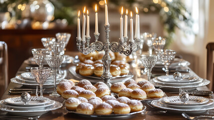 Obraz premium christmas table setting