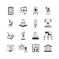 Get this amazing art gallery icons in modern style