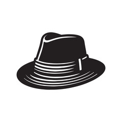 cowboy hat silhouette. cowboy hat isolated on white background. Vector illustration. cowboy hat illustration. hand drawn cowboy hat.