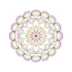 flower mandala vintage decorative ornament in closeup vector illustration