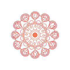 flower mandalas. Split pattern in form of mandala for Henna Mehndi or tattoo decoration. Decorative ornament in ethnic oriental style