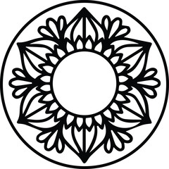 Beautiful flower art and mandala vector design