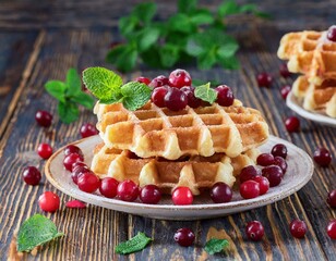 Waffeln mit Obst