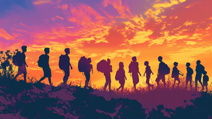 Fototapeta premium people on the beach