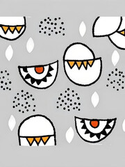 set of funny cartoon eyes