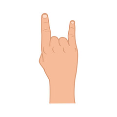Metal hand sign illustration