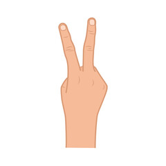 Fototapeta premium peace hand gesture illustration