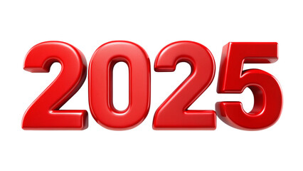 Display the number 2025 in a retro font style using a gradient effect for an eye-catching design.