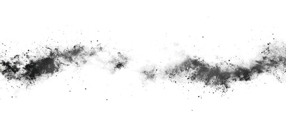 Vector abstract black ink splatter on white background with black charcoal dust explosion texture isolated on white background