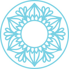 Beautiful flower art and mandala vector design