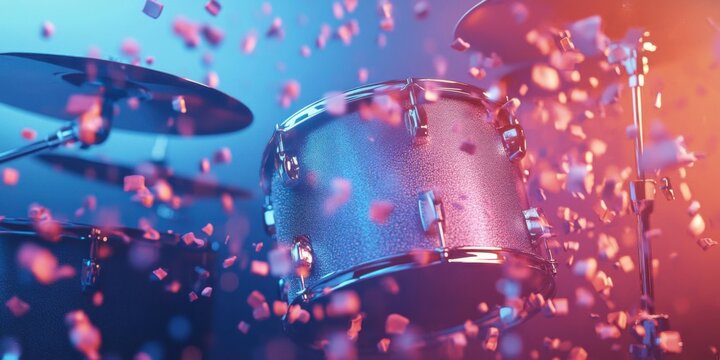 Vibrant Drumming Performance Capturing the Joy of Music and Celebration