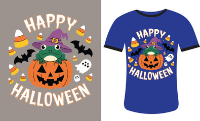 happy Halloween t-shirt design vector illustration art