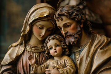 Statue of the holy family is lovingly crafted with intricate details © Gatherina