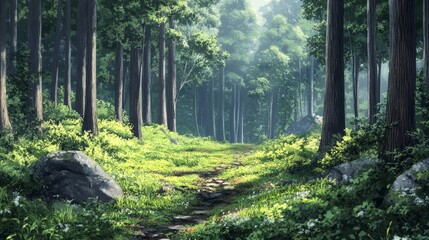 Serene forest path, discover tranquility and adventure in nature's embrace tranquil