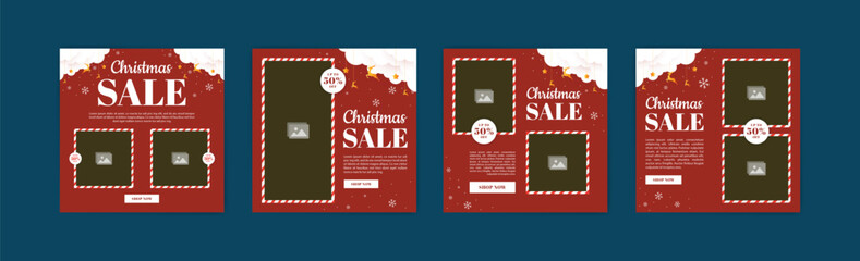 Christmas sale promotion banner. Banner for christmas discount promotion.