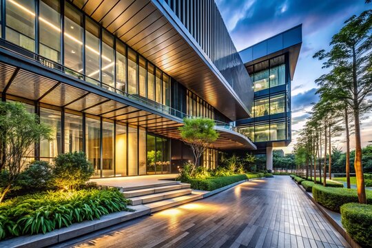 Modern Architectural Symbolism in Urban Design Featuring Forward Motion Elements