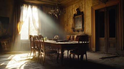 Sunbeam in Abandoned Mansion