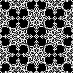 Flower Pattern Ethnic Geometric native tribal boho motif aztec textile fabric carpet mandalas African