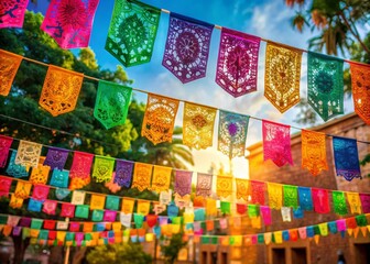 Papel Picado Banner Decoration for Celebrations