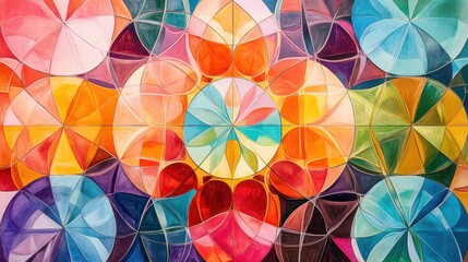 Sacred geometry patterns with symbolic, mathematical designs that reflect the harmony of the universe