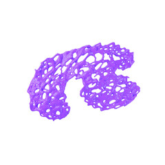 3d biomorphism purple cell