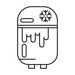 Broken fridge icon vector on white background