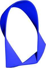 blue ribbon isolated on white