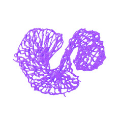 3d biomorphism purple cell