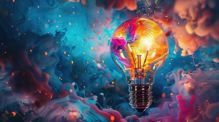 Fototapeta premium Lightbulb of Creativity - Abstract Innovation