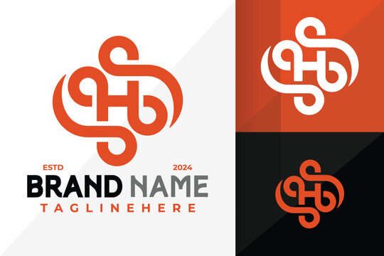 H Letter Infinity Knot Business Logo Icon Vector Design. Creative simple logos designs illustration