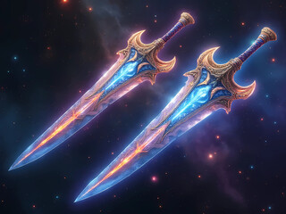 Dual 1 Handed Crystal Sword