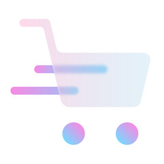 Shipping Cart Bag Basket Trolley Shopping E-commerce Asset Element Glassmorphism Icons and Symbol Png Svg Illustrator	