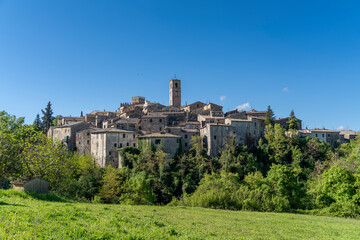 Naklejka premium San Casciano dei Bagni Town view in Italy